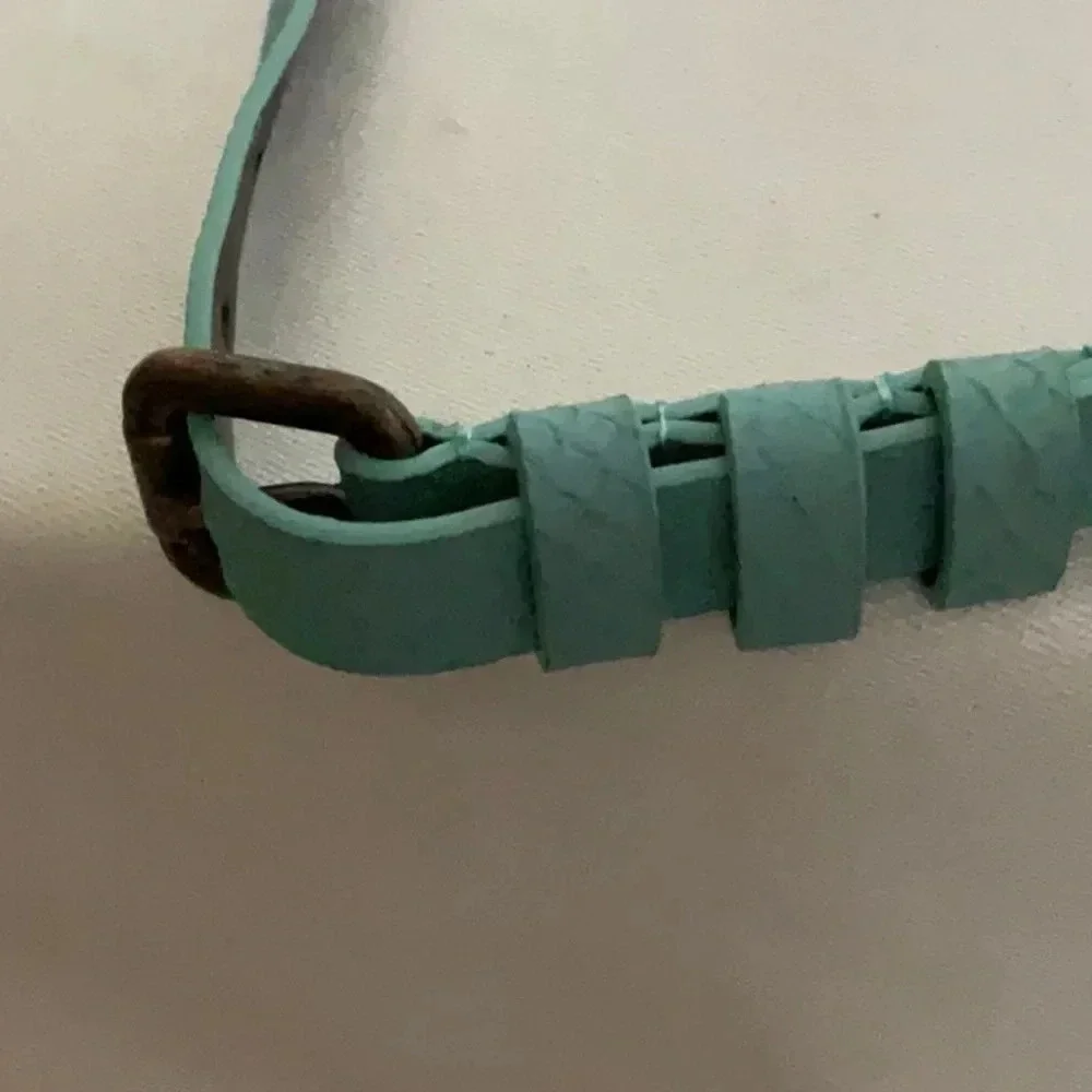 Faux leather belt